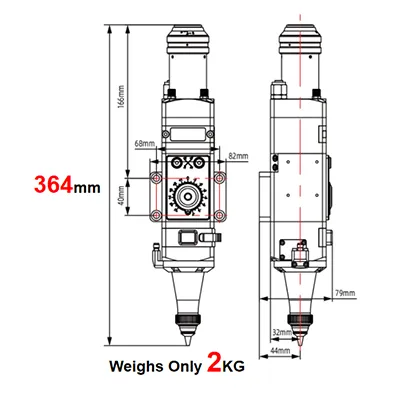 Corpo leve e compacto para fácil integração