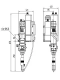 Cabeçote de soldagem a laser oscilante de eixo duplo de 3 kW (com alimentador de arame)