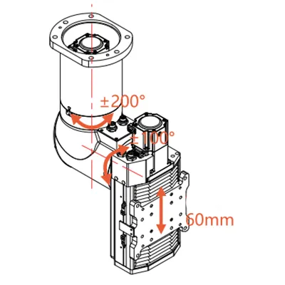 Eixo rotativo para cabeçote de corte a laser em fibra